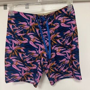 Patagonia Stretch Hydropeak Boardshorts 8” - size 2 - Tropical Fusion - Blue NWT